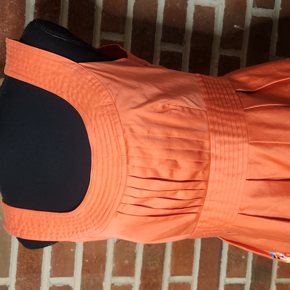 Spense Orange And Floral Sundress, Size 10 - Picture 2 of 8
